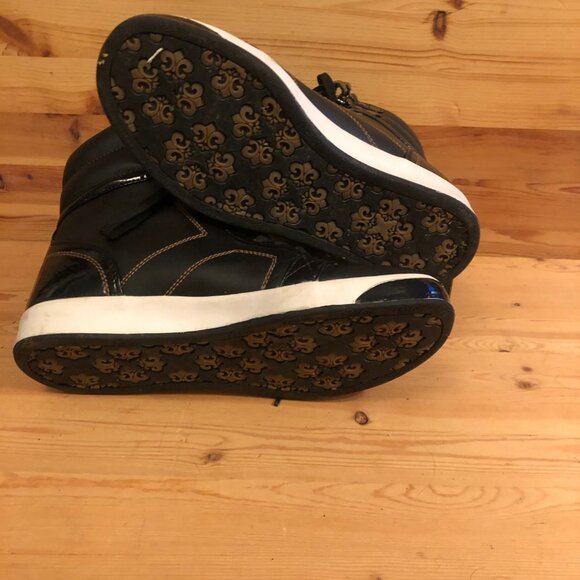 House of Dereon Patent Leather High Top Sneakers Shooties-SO LUXE! - Picture 14 of 16